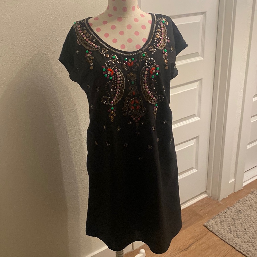 Black embellished dress